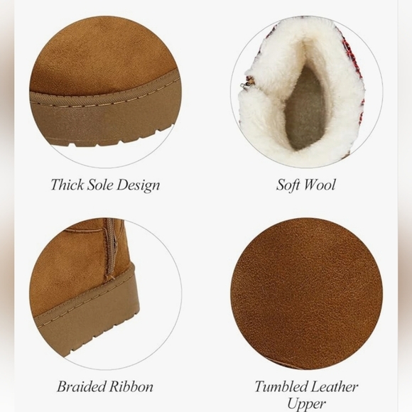 Women's Snow Platform Boots Size 8 - Picture 11 of 11